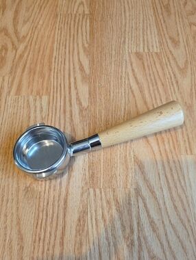 Coffee Portafilter 2 Ears Bottomless With Wooden Handle